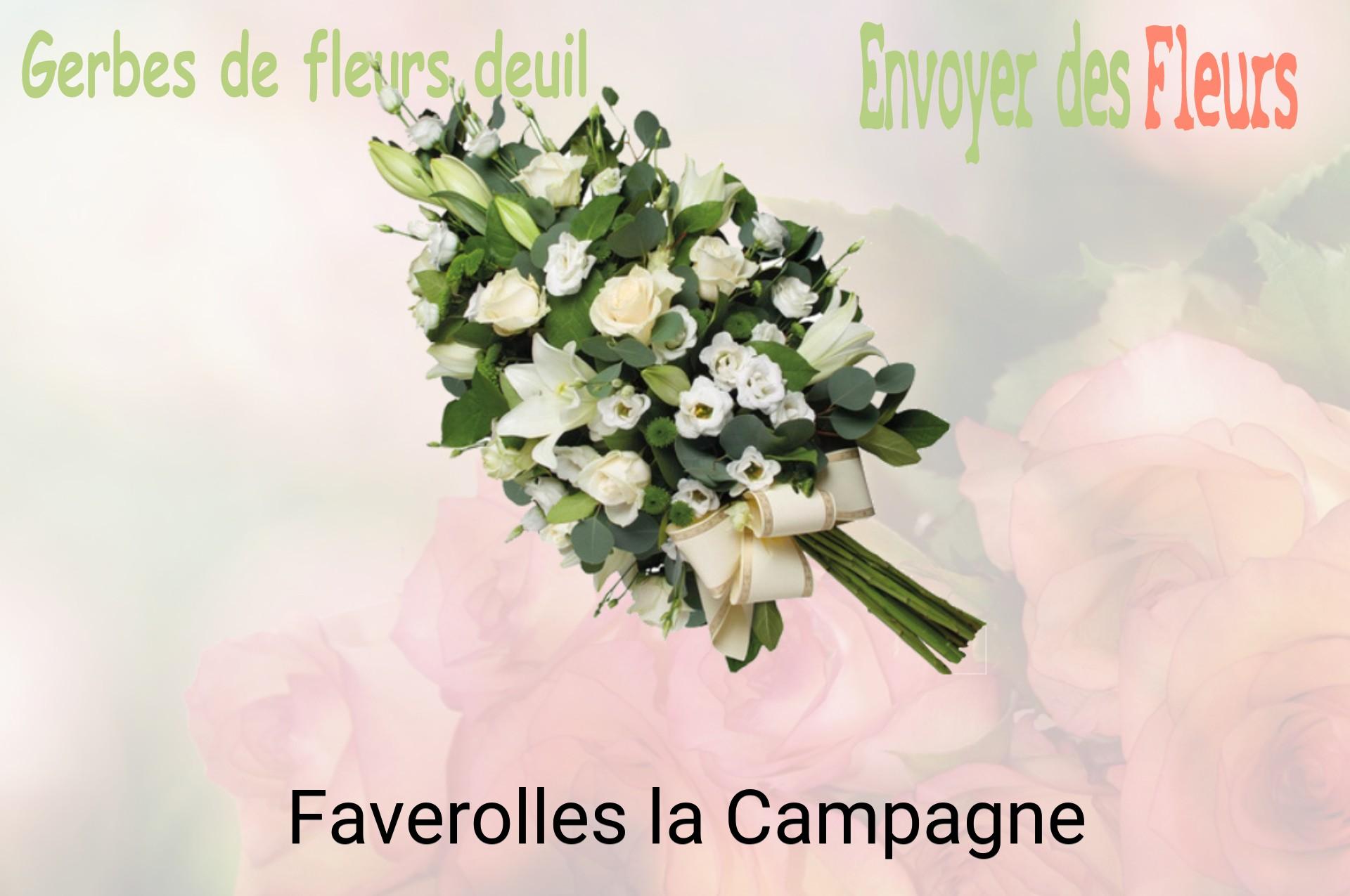 Gerbe de fleurs de deuil livrée à Faverolles-la-Campagne
